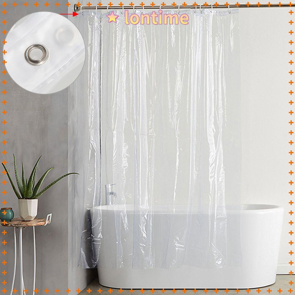 Rèm cửa nhà tắm bằng nhựa PEVA trong suốt chống thấm nước/ nấm mốc tiện dụng cho nhà tắm