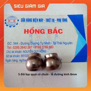 5 đôi bạc có chuôi - lỗ đường kính 8mm
