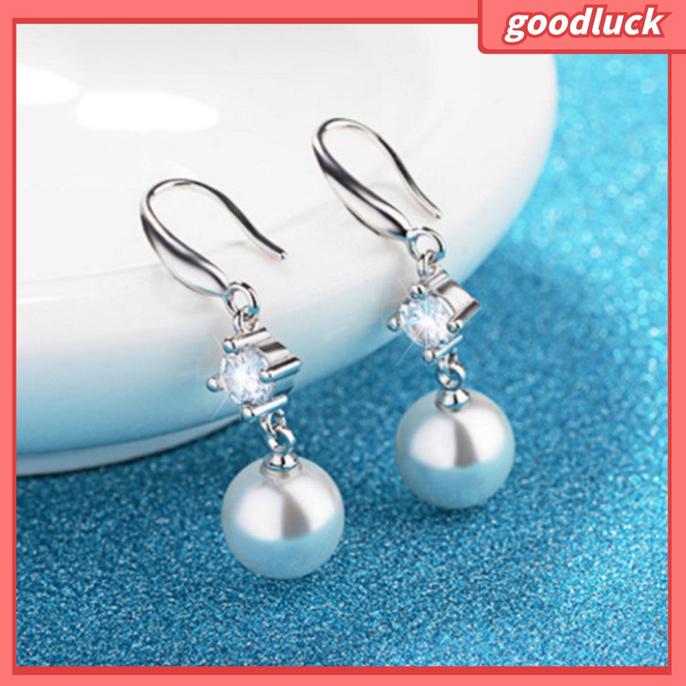 Khuyên Tai Móc Đính Đá / Ngọc Trai Giả Thời Trang Cho Nữ