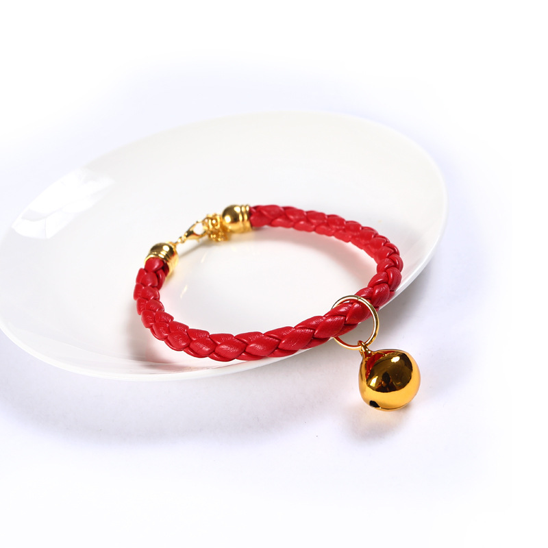 Vòng cổ da PU có chuông cho thú cưng