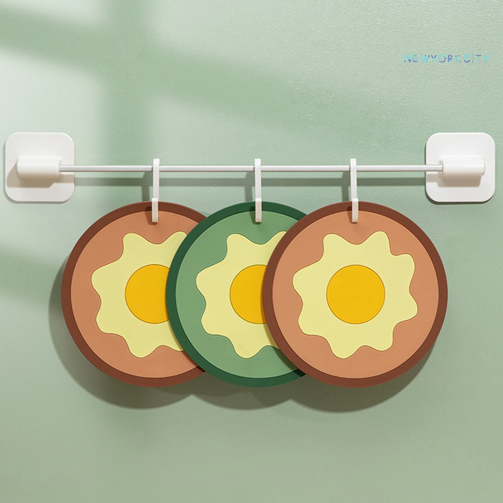 Miếng Lót Bàn Ăn Bằng Silicone Cách Nhiệt Thiết Kế Hình Quả Trứng Độc Đáo Tiện Dụng Cho Gia Đình