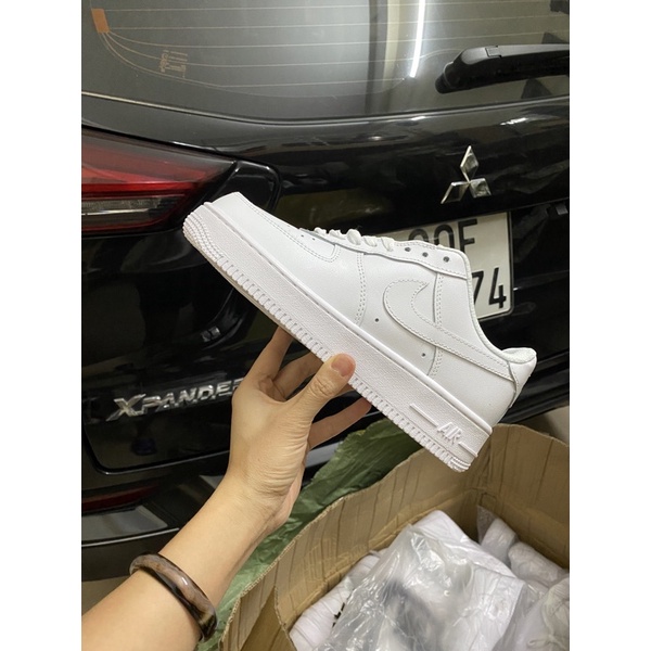 Giày thể thao Air Force 1 Full Trắng Nam Nữ Cổ thấp, Giày AF1 Trắng full 3 loại tặng kèm tất❤️