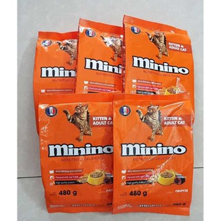 Thức ăn Minino 480g cho mèo con và mèo lớn vị cá ngừ