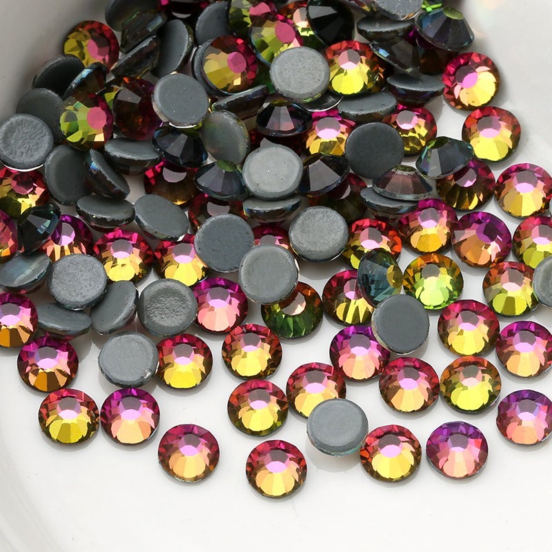 Đá Rhinestone SS16-SS30 Màu Cầu Vồng Chất Lượng Cao Trang Trí Quần Áo Đám Cưới