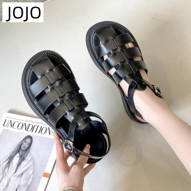 Giày Sandal Đế Xuồng Dày Tăng Chiều Cao Phong Cách La Mã Cổ Điển Phong Cách Mới Cho Nữ