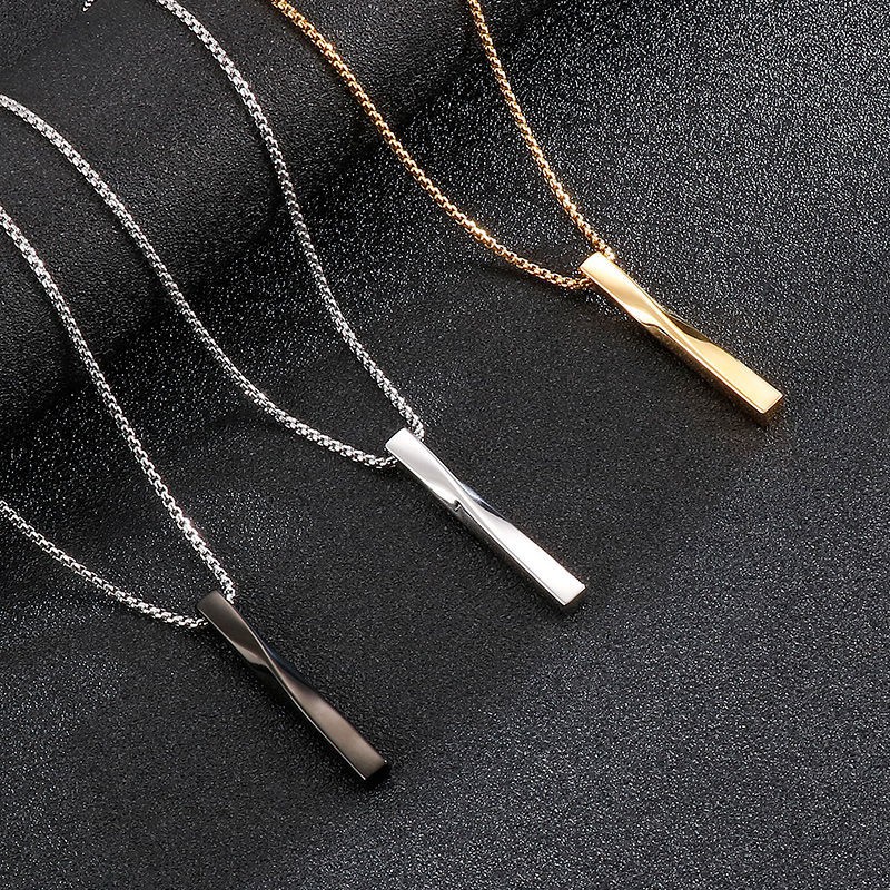 Vòng cổ chuỗi xâu rắn bằng thép không gỉ thời trang cho nam