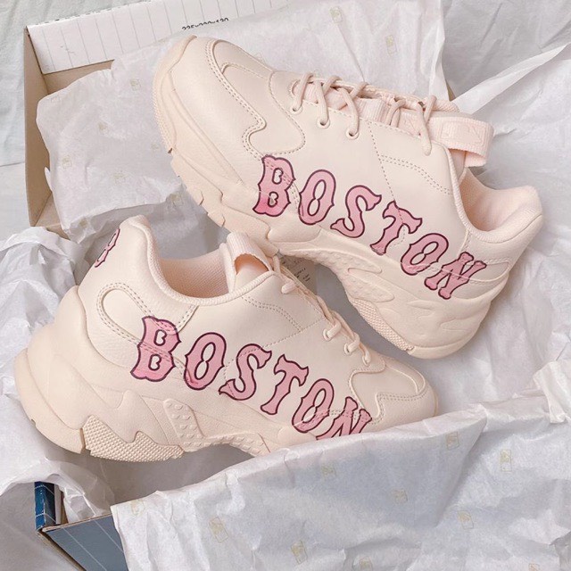GIÀY THỂ THAO SNEAKER MLB BOSTON HỒNG ẢNH THẬT TỰ CHỤP SC 1:1 +FREESHIP