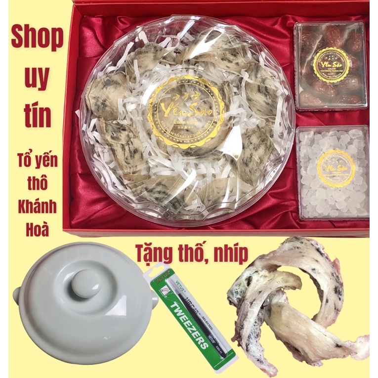 Tổ yến sào Khánh Hoà ⚡ HÀNG CHÍNH HÃNG ⚡ Tổ yến thô rất tốt cho sức khỏe, làm món ăn bổ dưỡng cho cả gia đình(tặng nhíp)