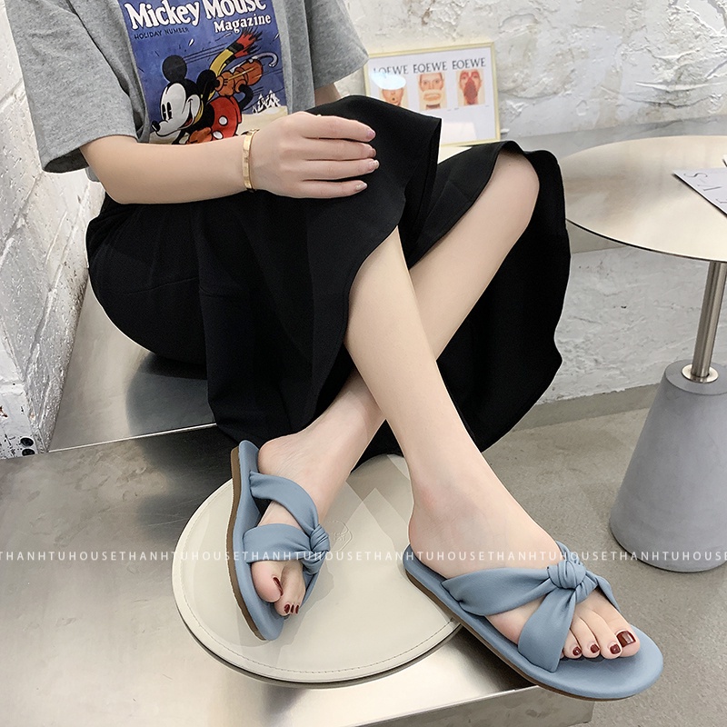 Dép Nữ Quai Chéo Thắt Nơ Ulzzang - ORDE001