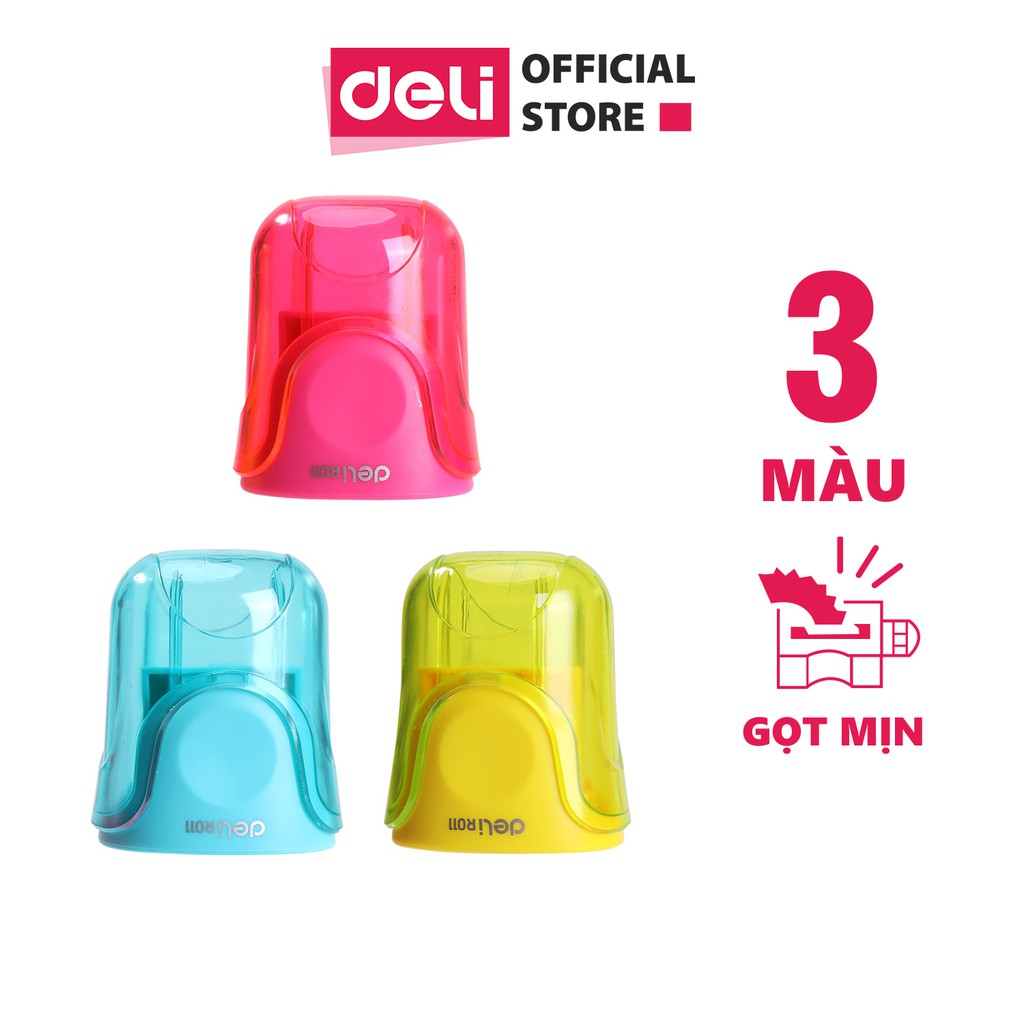 Gọt chì mini Deli - lưỡi thép không gỉ - Hồng/Xanh Dương/Vàng - màu ngẫu nhiên -  ER01000 / ER01100