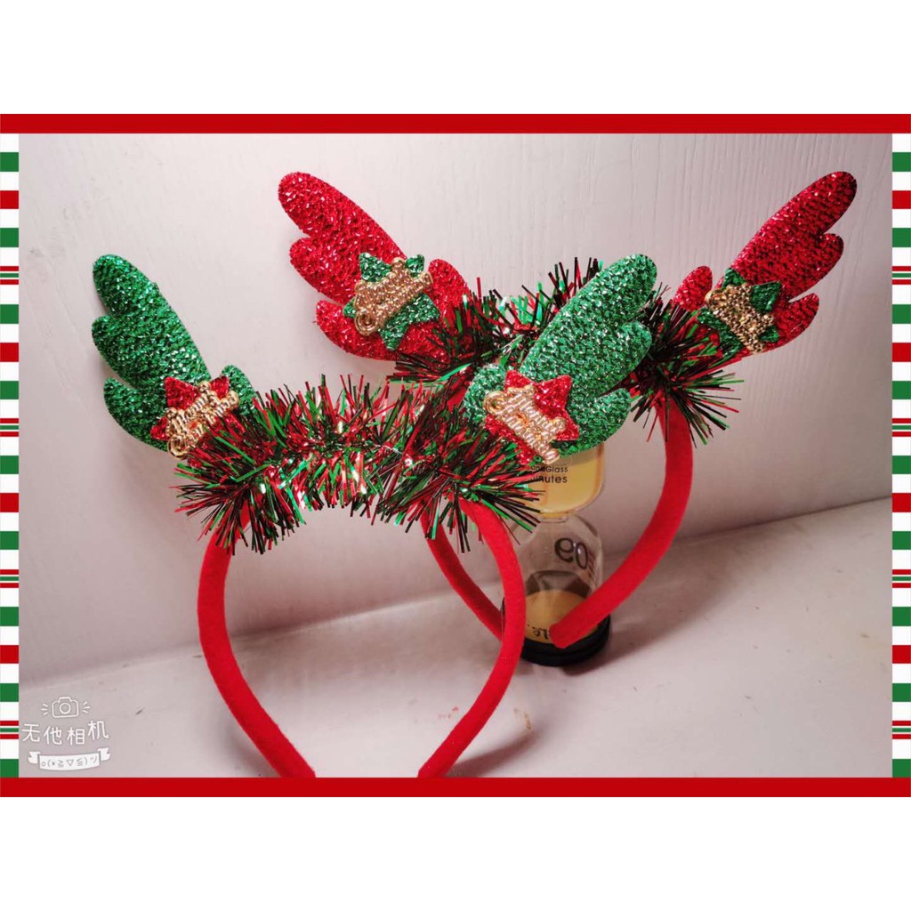 CÀI TÓC NOEL SỪNG TUẦN LỘC MẪU KIM TUYẾN