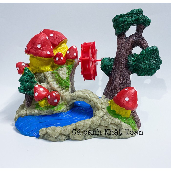 TIỂU CẢNH TRANG TRÍ HỒ CÁ NON BỘ 17X7X16CM