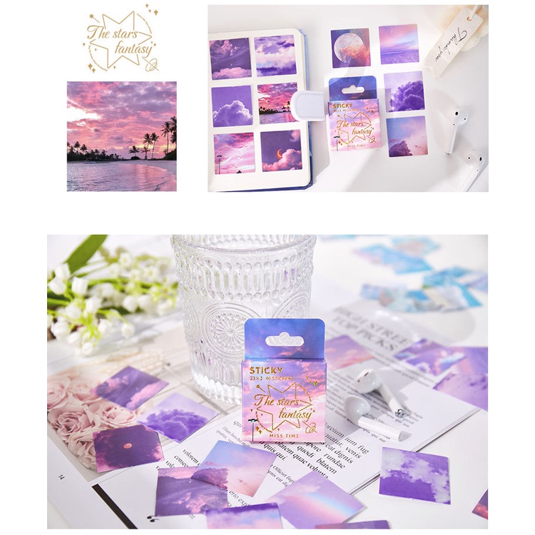 Sticker hộp 46 miếng dán - Những Ngày Tươi Đẹp - Hộp nhãn dán trang trí sổ tay bullet journal - M475