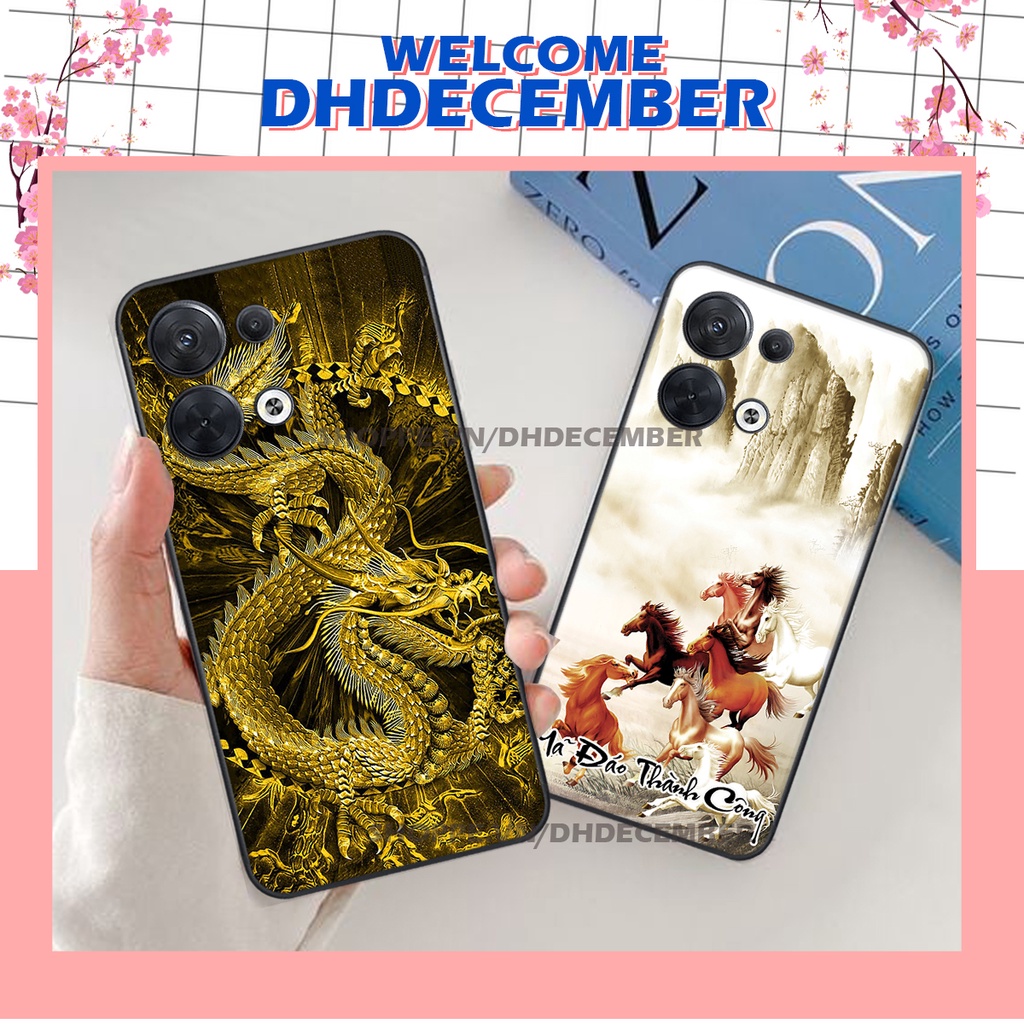 Ốp lưng Oppo RENO 8 5G - RENO 8Z 5G  in hình thư pháp tâm an vạn sự an ,mã đáo thành công SIÊU CHẤT