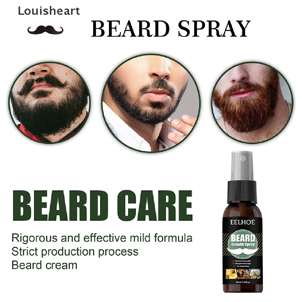 [Louisheart] Natural Accelerate Facial Hair Grow Beard Essential Oil Hair & Beard Growth Oil New Stock