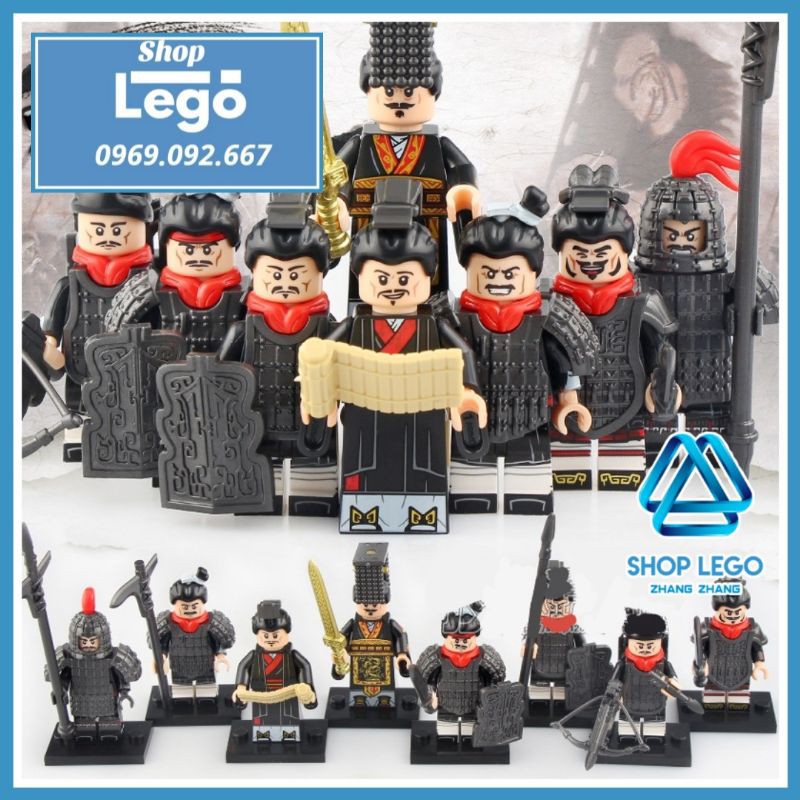 Xếp hình Đại quân Đại Tần của Tần Thủy Hoàng Xuân thu chiến quốc Lego Minifigures Koruit KT1088