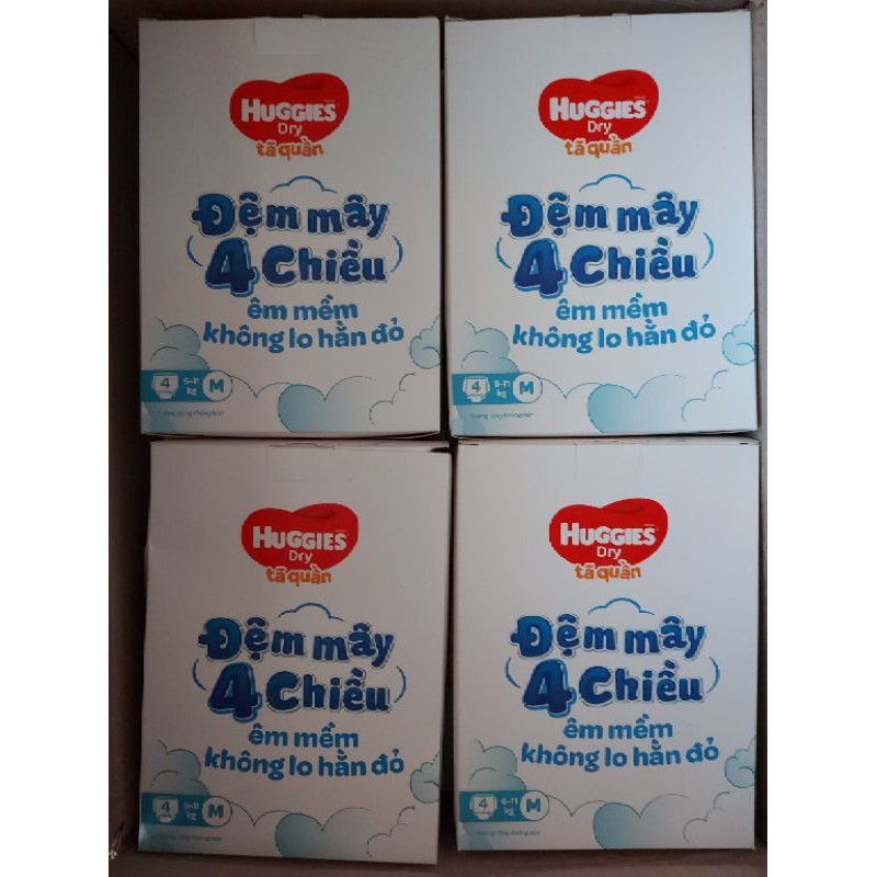 (Mẫu mới) Combo 60 miếng tã quần Huggies size M