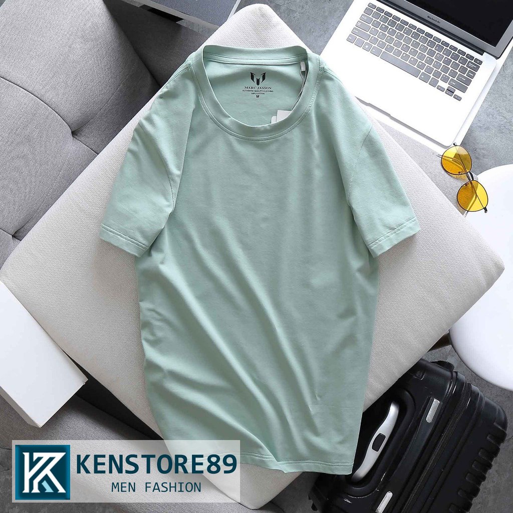 Áo thun nam cổ tròn MÀU TRƠN BASIC MARC 100% cotton compact cao cấp KENSTORE89 ATP116