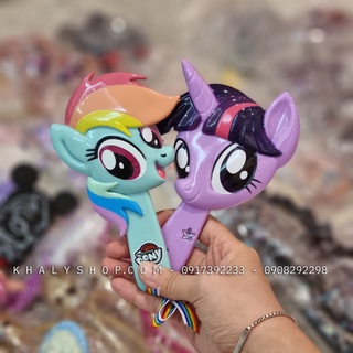 Lược chải tóc mini hình ngựa Pony nổi 3D màu tím , màu xanh cho bé gái trẻ em siêu xinh - (14x9cm)