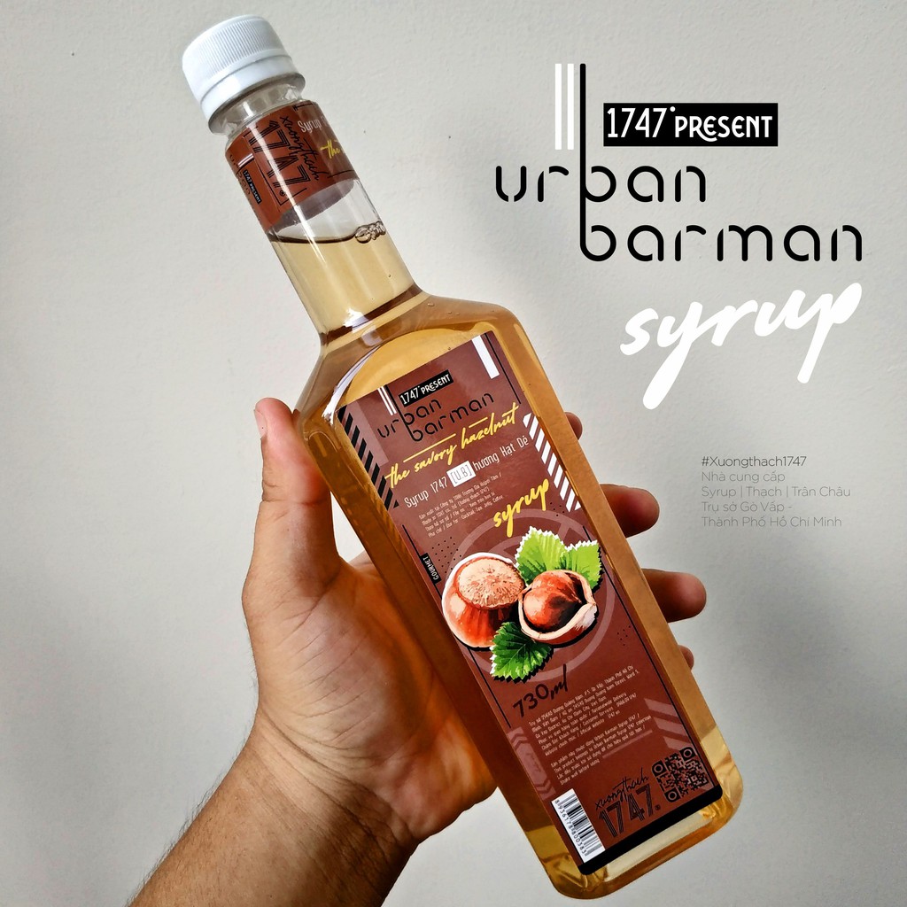 Urban Barman Syrup 1747 - Hạt Dẻ - 730ml - Siro