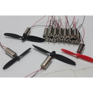 Bộ 4 motor 8520 - 8523, trục 1mm - 1.2mm. Kèm cánh thuận nghịch