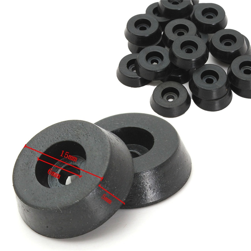 Set 20 Miếng Lót Chân Bàn Ghế Bằng Cao Su Chống Sốc Kích Thước 18X15X5Mm