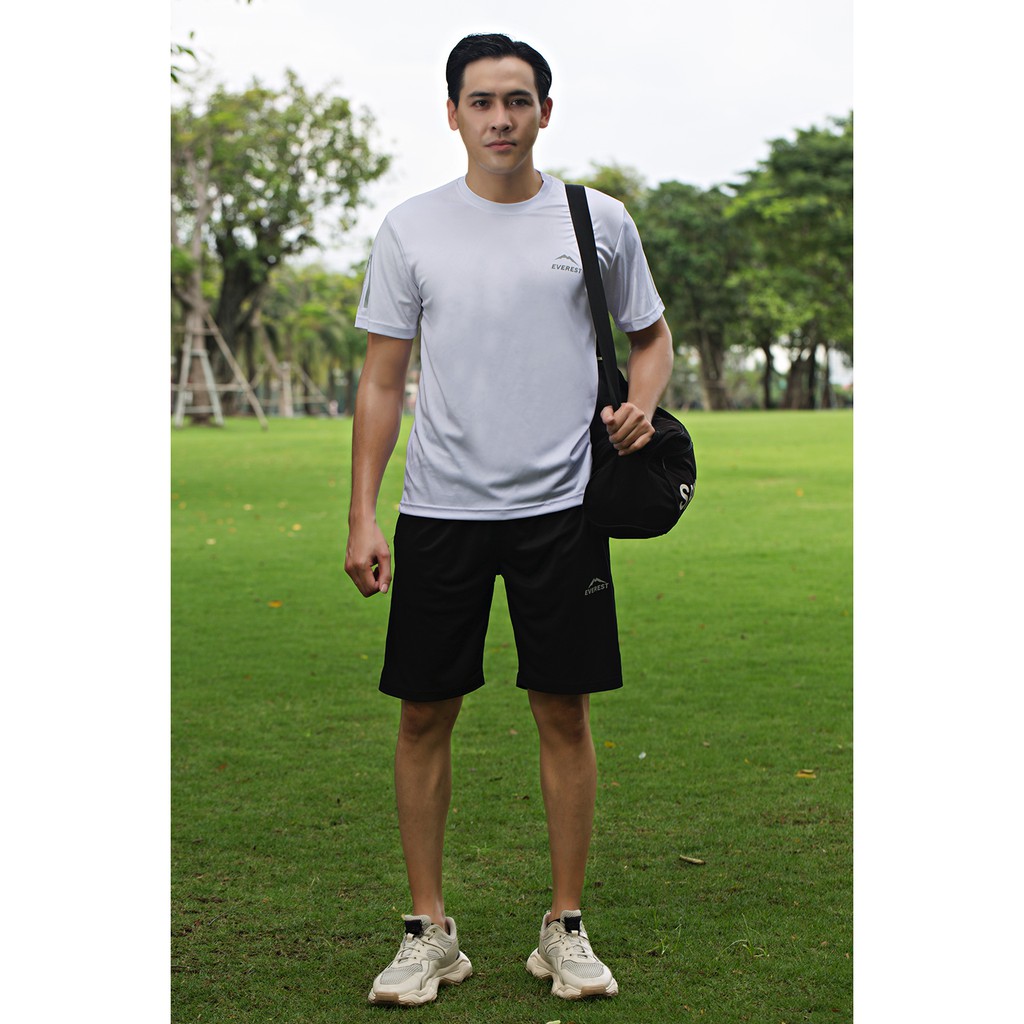 Áo thun thể thao, tập gym nam màu Trắng co dãn thời trang Kabuto