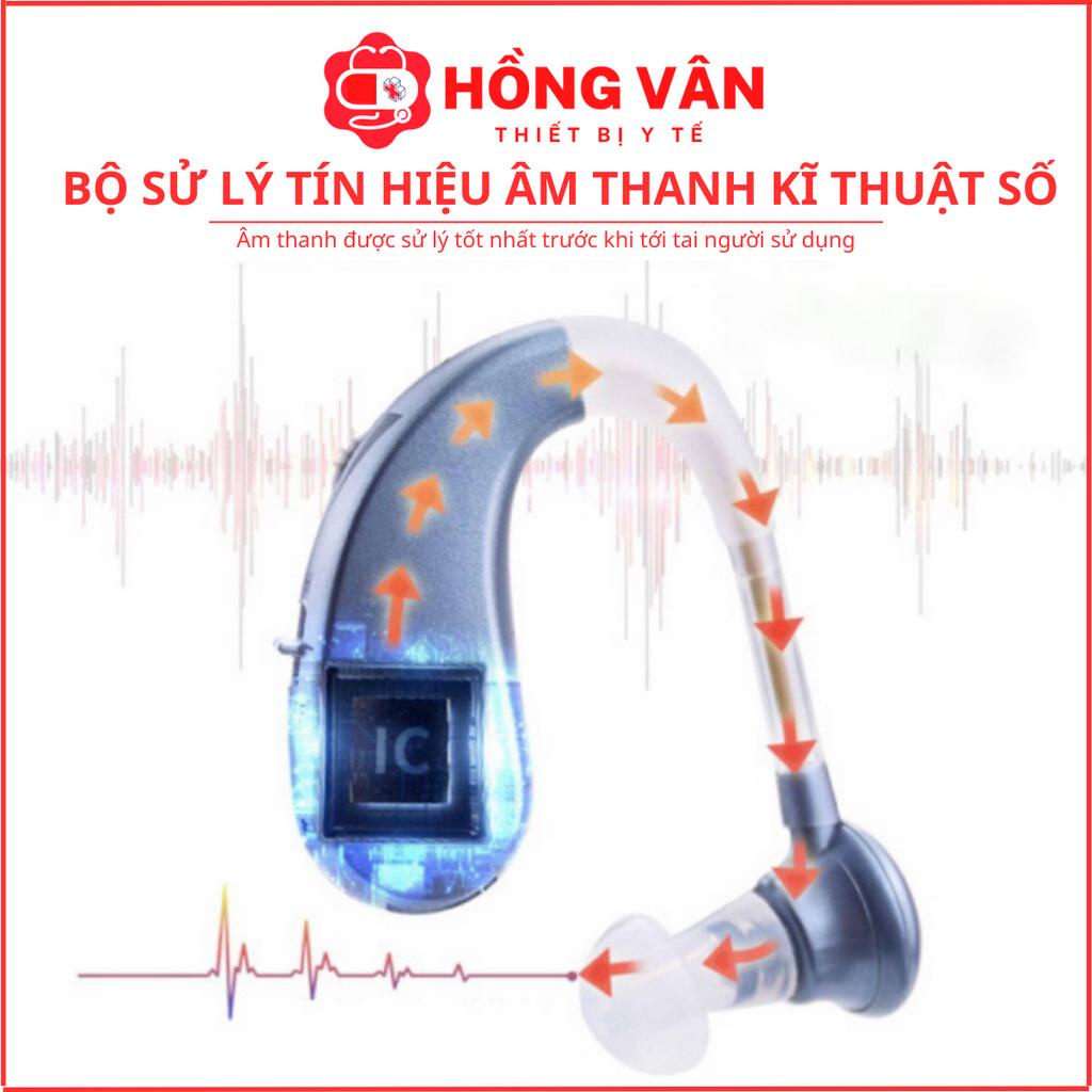 Máy trợ thính đeo vành tai VHP 1204 , tai nghe trợ thính không dây cho người già mã hóa âm thanh