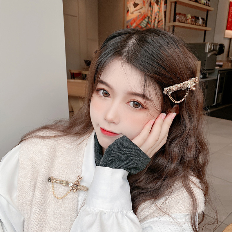 Kẹp Tóc Kim Loại Hình Gấu Xinh Xắn Cho Nữ