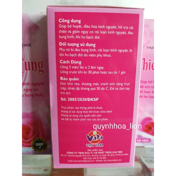 THIÊN NỮ CUNG_ Giúp bổ huyết, điều hòa kinh nguyệt, giảm đau bụng kinh, rối loạn kinh nguyệt, khí hư bạch đới