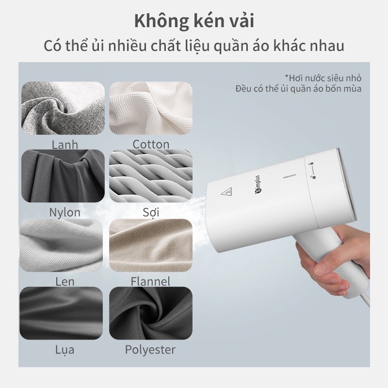 Bàn ủi hơi nước cầm tay Simplus GTJH008 tiện lợi mang theo ủi treo là hẳng - Bảo Hành 1 Năm 1 Đổi 1