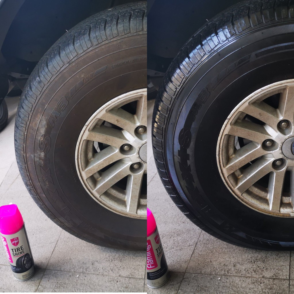 Dung Dịch Làm Bóng Đen Lốp Xe ,Tẩy Sạch Vết Bẩn Lốp Flamingo Tire Shine 500ml