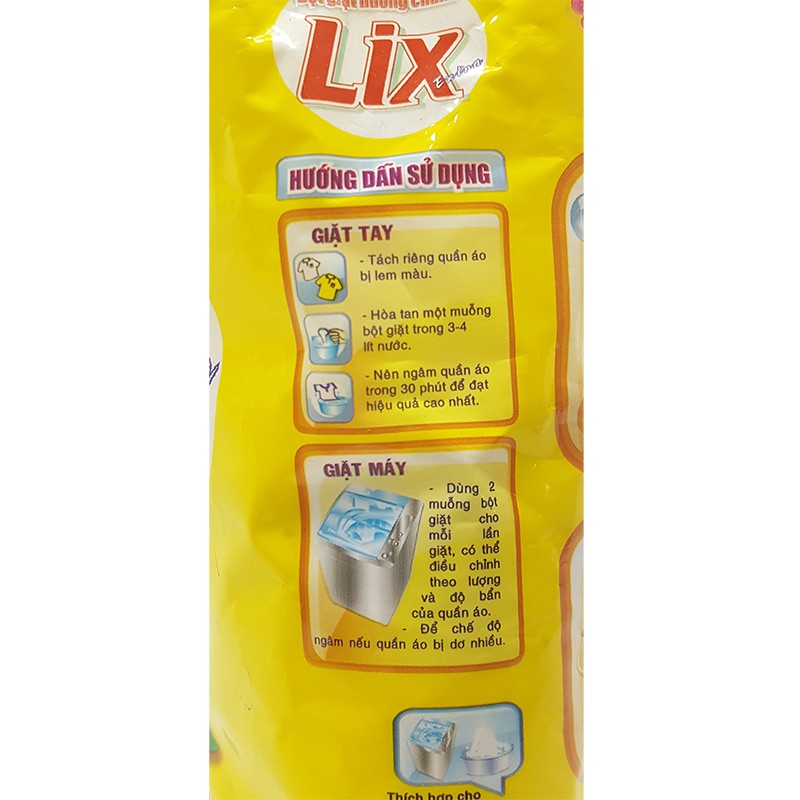 Bột giặt Lix Extra hương Chanh 600g