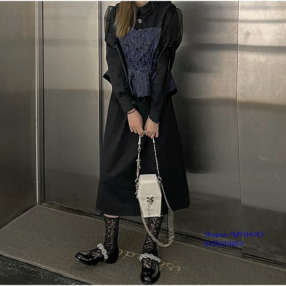 GIÀY BỆT QUAI ĐÍNH HẠT TRONG SUỐT KIỂU GIÀY MARY JANE ĐẾ BẰNG - GIÀY IMYSHOES | BigBuy360 - bigbuy360.vn