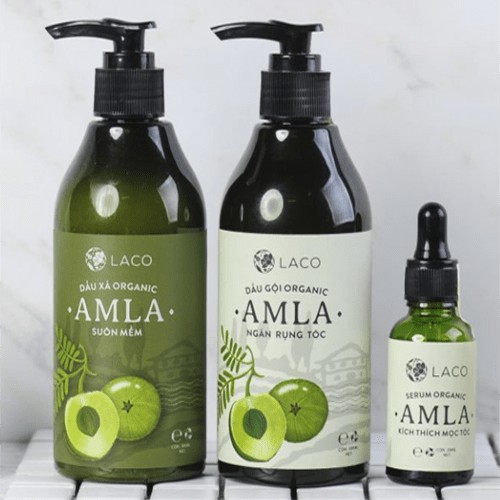 Dầu gội organic Laco Amla nuôi dưỡng tóc, giúp mọc tóc, ngăn rụng tóc 250ml