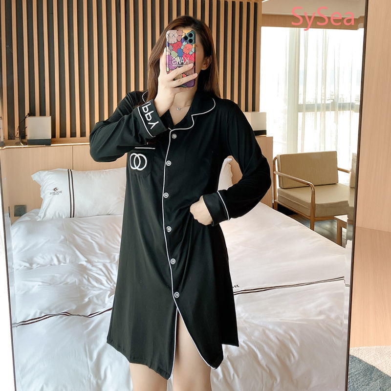 Đầm Ngủ Dài Tay Xinh Xắn Theo Phong Cách Mùa Thu Cho Nữ