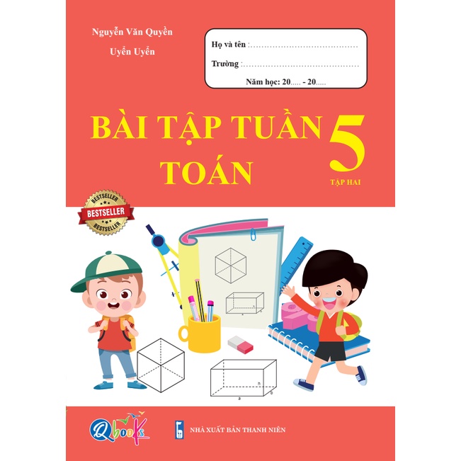 Sách - Trọn Bộ Bài Tập Tuần, Đề Kiểm Tra Toán và Tiếng Việt Lớp 5 - Cả năm học