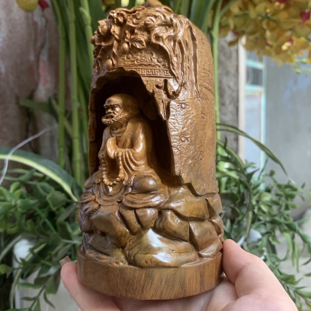 Tượng Đạt Ma Sư Tổ Xông Trầm cao 15cm