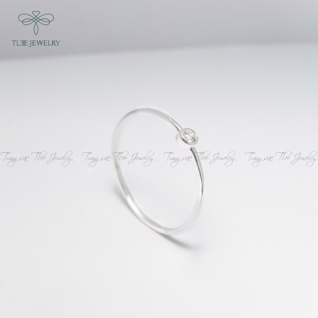 Nhẫn bạc nữ TLEE Baby Stone mini NCJ A0108
