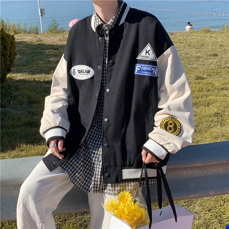 Áo bóng chày nam form rộng thời trang ulzzang hàn quốc áo bomber nam khoác ngoài thời trang unisex du lịch đi học