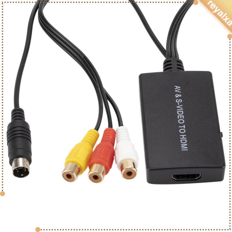 Bộ Chuyển Đổi AV S-video Sang HDMI PAL / NTSC Cho Máy Phát DVD Blue-Ray N64 VHS VCR