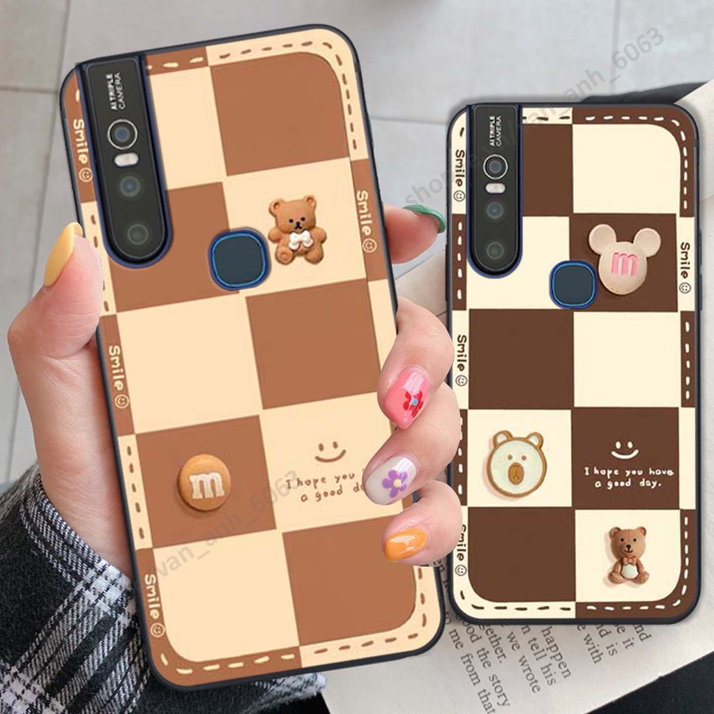 Ốp lưng Vivo V15 / V15 Pro hình gấu, kẹo dễ thương cute