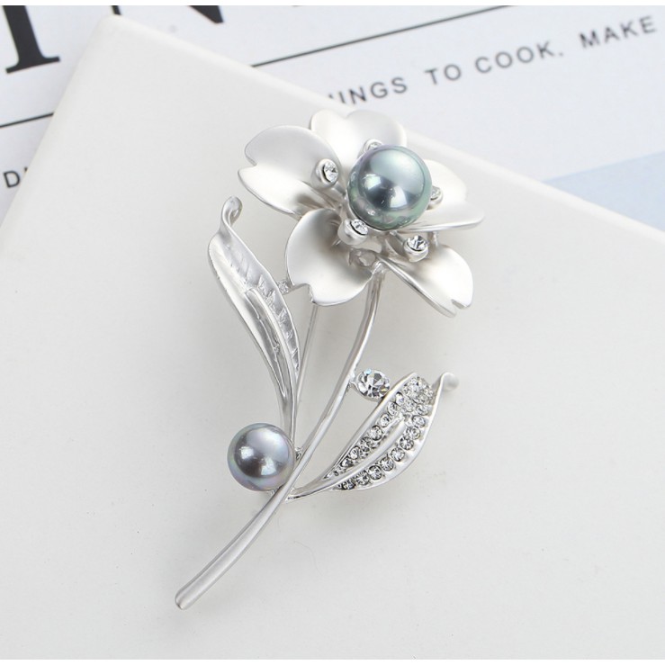 Trâm cài áo hình hoa 3D đính đá sang trọng GC176