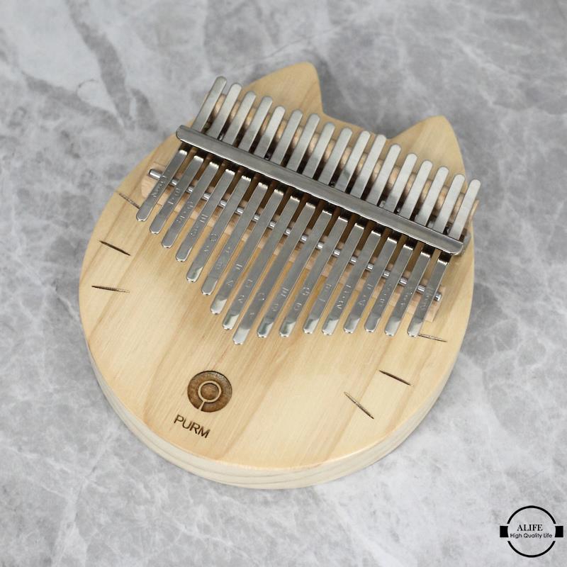 Đàn Kalimba 17 Nốt Hình Mèo Bằng Gỗ