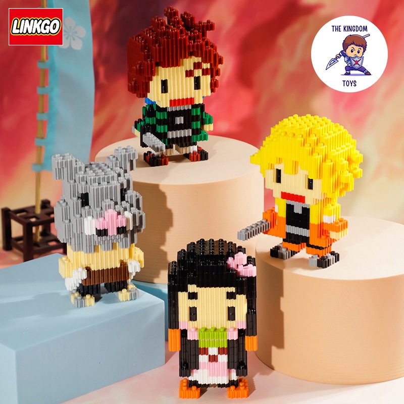 Đồ Chơi Lắp Ráp LINKGO Thanh Kiếm Diệt Quỷ Mô Hình Nhân Vật 3D Chibi Trong Kimetsu no Yaiba Đồ Chơi Thông Minh