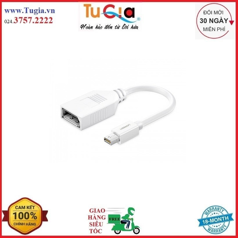 Cáp Chuyển Đổi Ugreen MiniDP Sang DisplayPort Female 10445 (15cm) - Hàng Chính Hãng