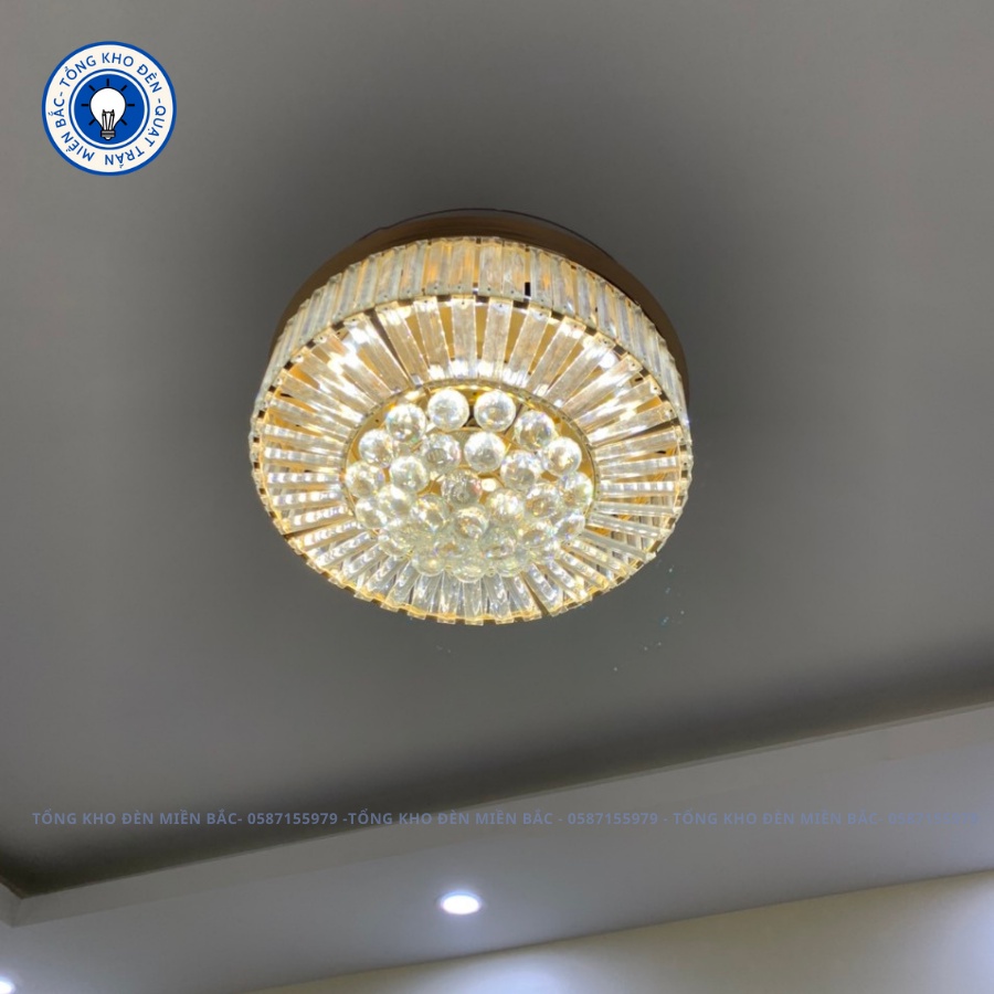 Quạt Trần Pha Lê Giấu Cánh, Quạt Trần Đèn Trang Trí Phòng Khách Bảo Hành 10 năm