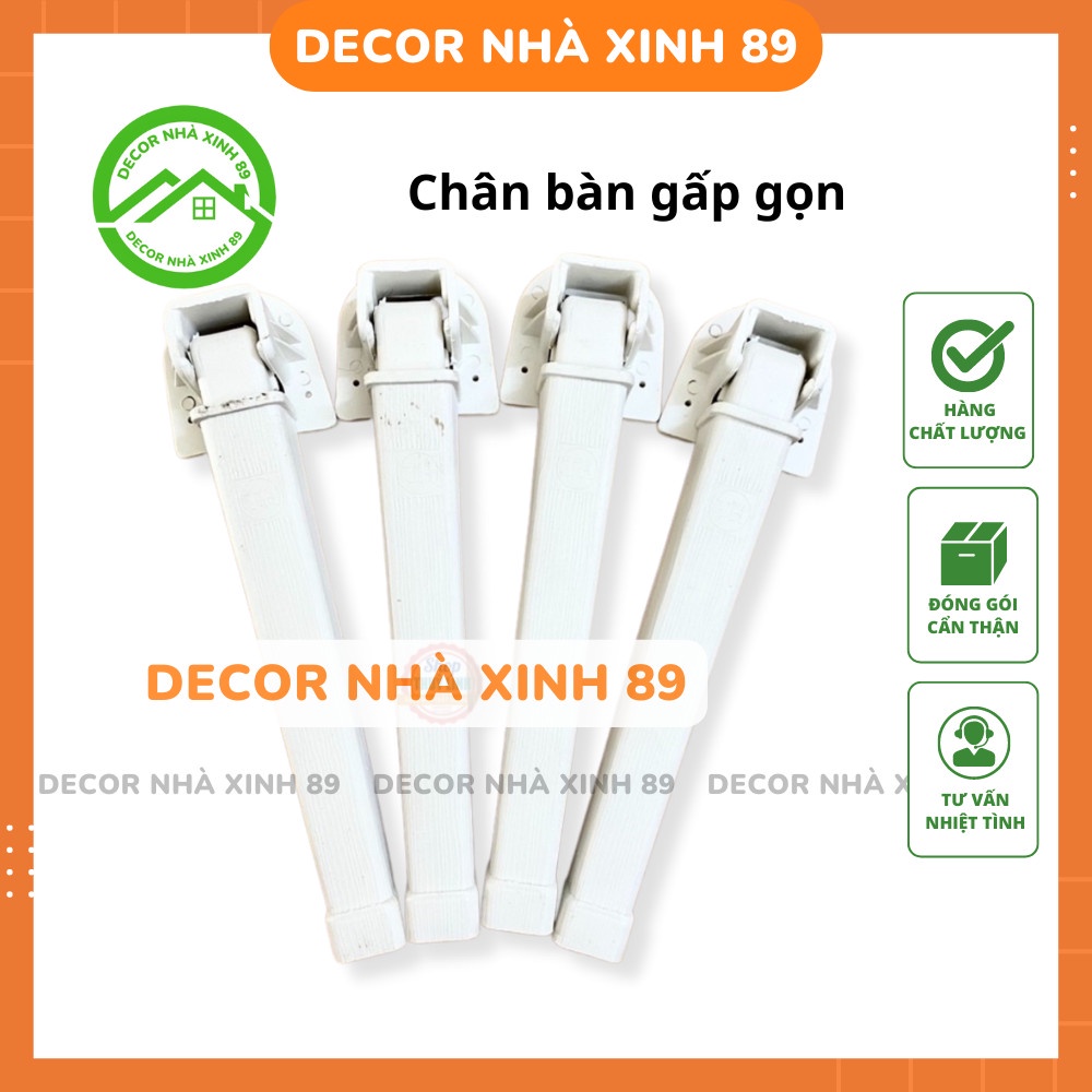 Chân bàn làm việc gấp gọn chất liệu nhựa cứng chắc chắn - Decor Nhà Xinh
