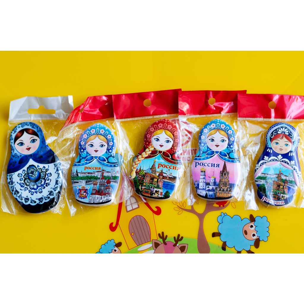 MIẾNG TRANG TRÍ HÌNH BÚP BÊ NGA,PHONG CẢNH NGA RẤT ĐẸP CỰC DỄ THƯƠNG CÓ NAM CHÂM GẮN TỦ LẠNH