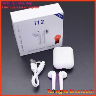 Tai Nghe Bluetooth Không Dây Nhét Tai I12 Kiêm Pin Sạc Dự Phòng